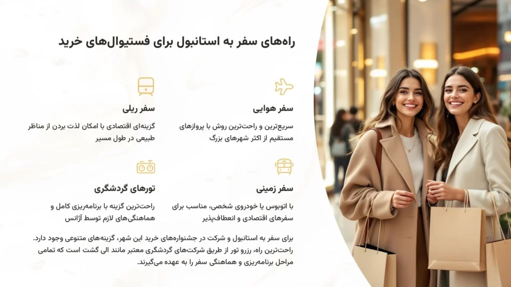 سفر به استانبول برای شرکت در فستیوال های خرید